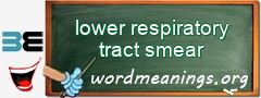 WordMeaning blackboard for lower respiratory tract smear